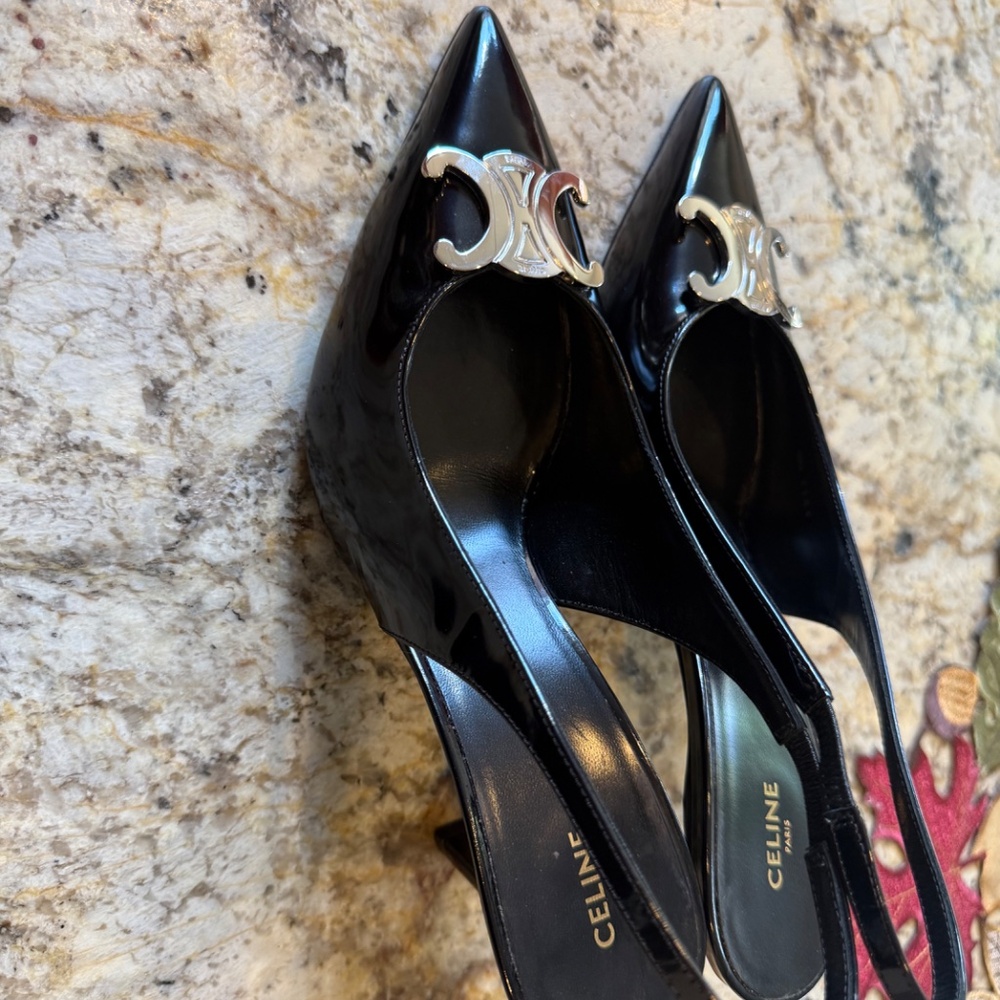 Celine Slighbacks with Triomphe, Size 38 - Picture 8 of 11